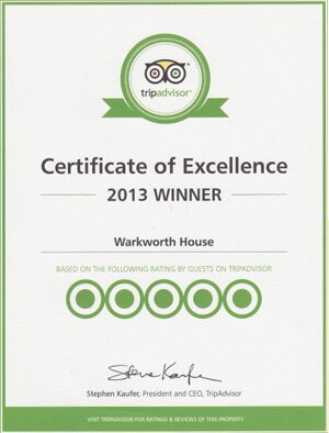 Trip Advisor Certificate of Excellence